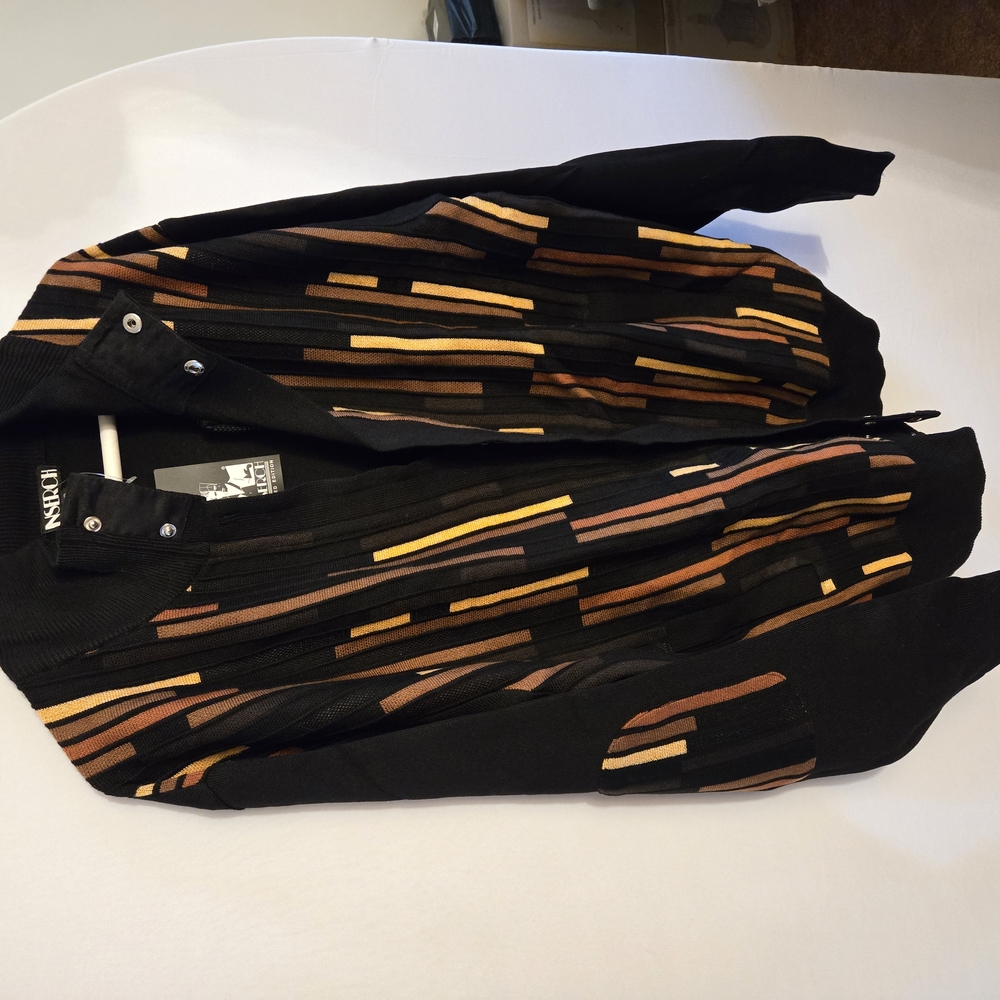 St. John Black and Brown Patterned Jacket